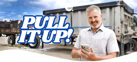 A truck driver using his ELD app