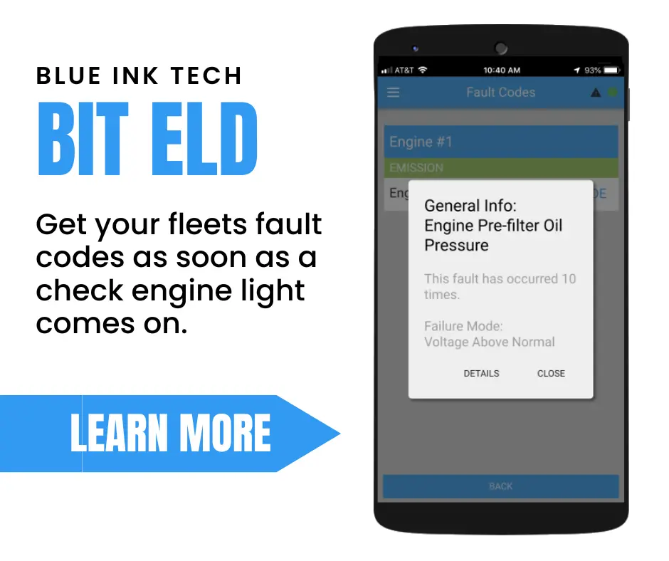 Get your fleets fault codes as soon as a check engine light comes on
